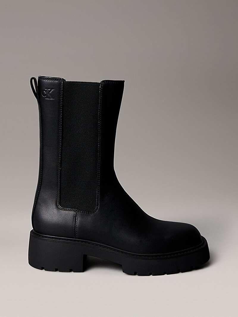 Calvin Klein Siyah Renkli Kadın Chunky High Chelsea Bot