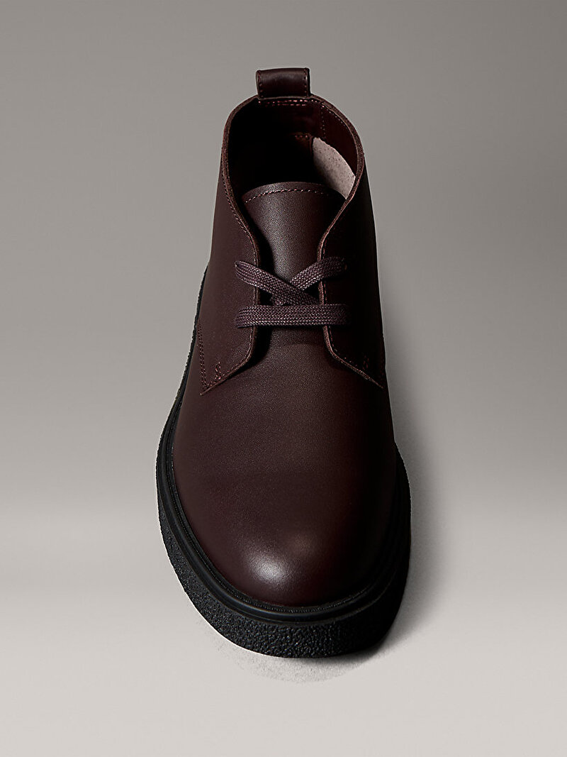 Calvin Klein Kahverengi Renkli Erkek Text Rubber Desert Bot