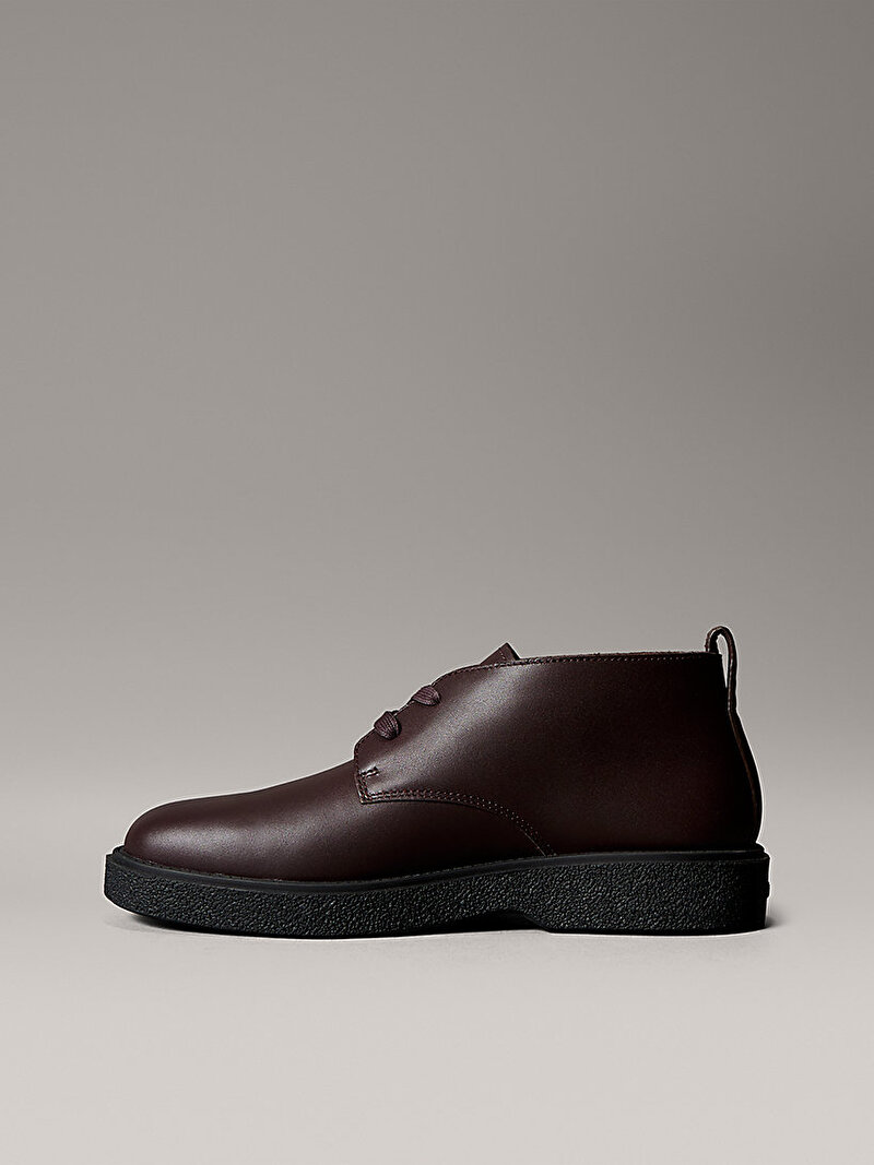 Calvin Klein Kahverengi Renkli Erkek Text Rubber Desert Bot