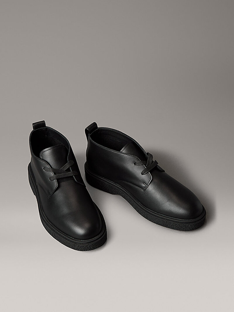 Calvin Klein Siyah Renkli Erkek Text Rubber Desert Bot