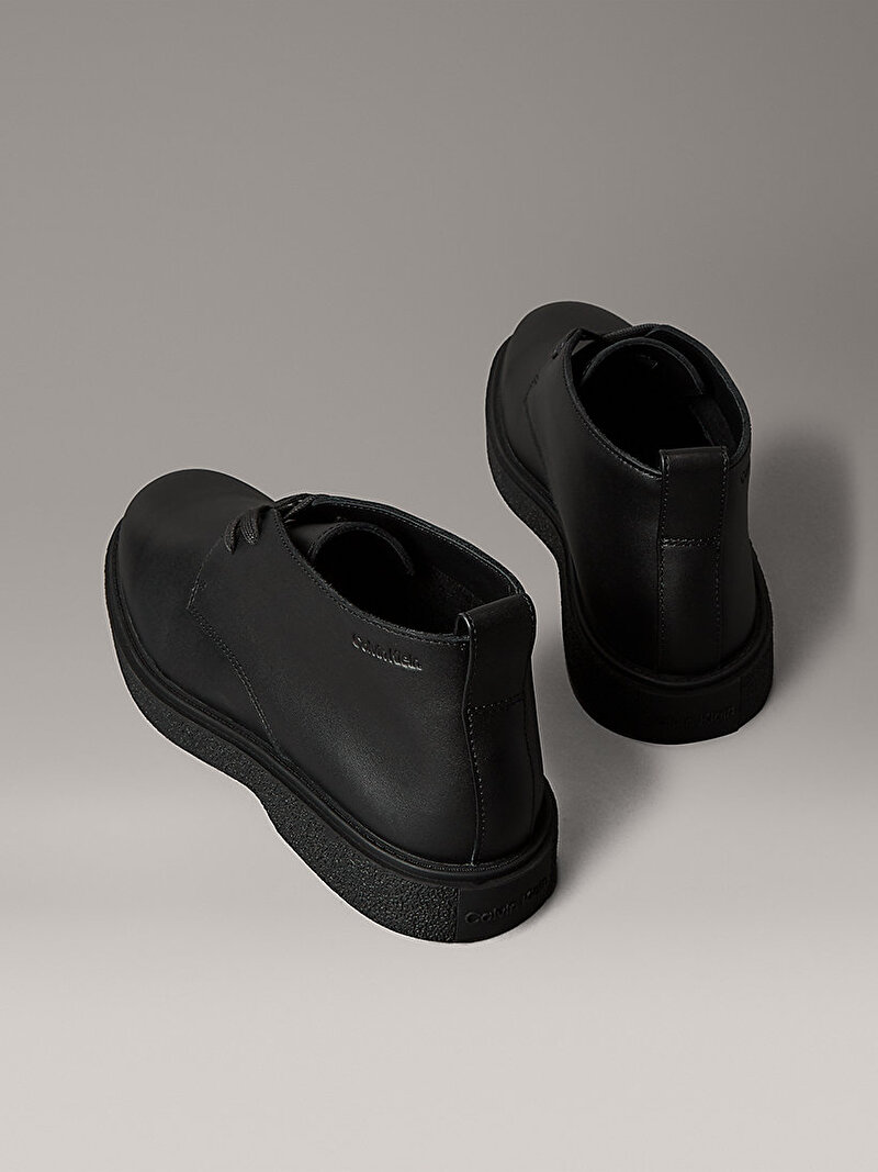 Calvin Klein Siyah Renkli Erkek Text Rubber Desert Bot