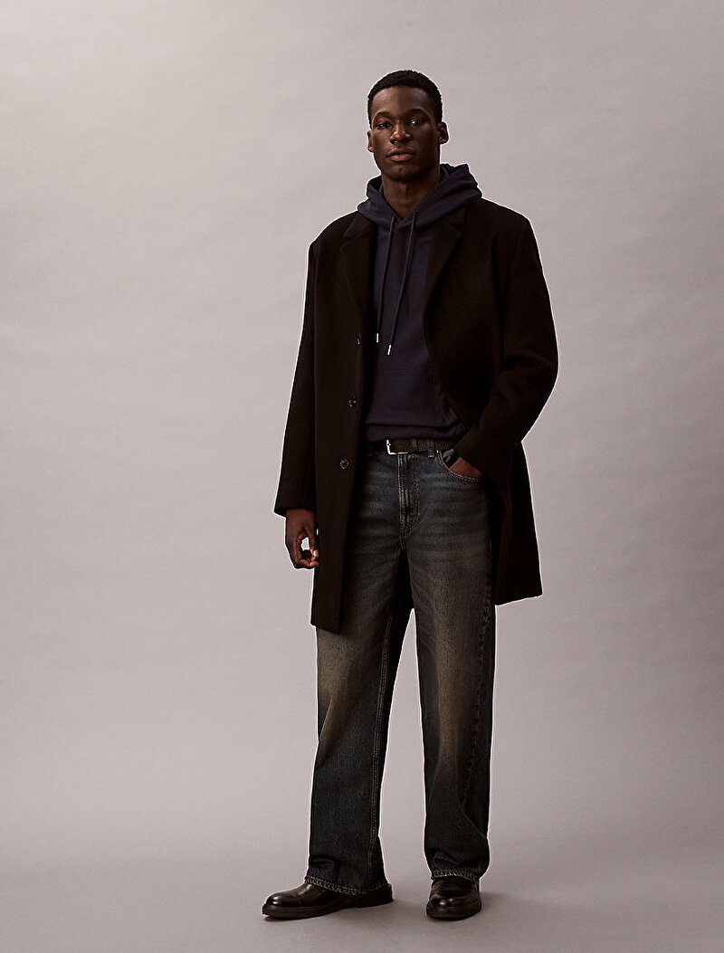 Calvin Klein Lacivert Renkli Erkek Premium Terry Monogram Sweatshirt