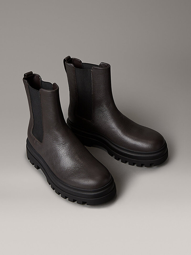 Calvin Klein Kahverengi Renkli Erkek Lugged Chelsea Bot