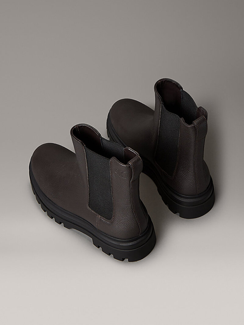 Calvin Klein Kahverengi Renkli Erkek Lugged Chelsea Bot