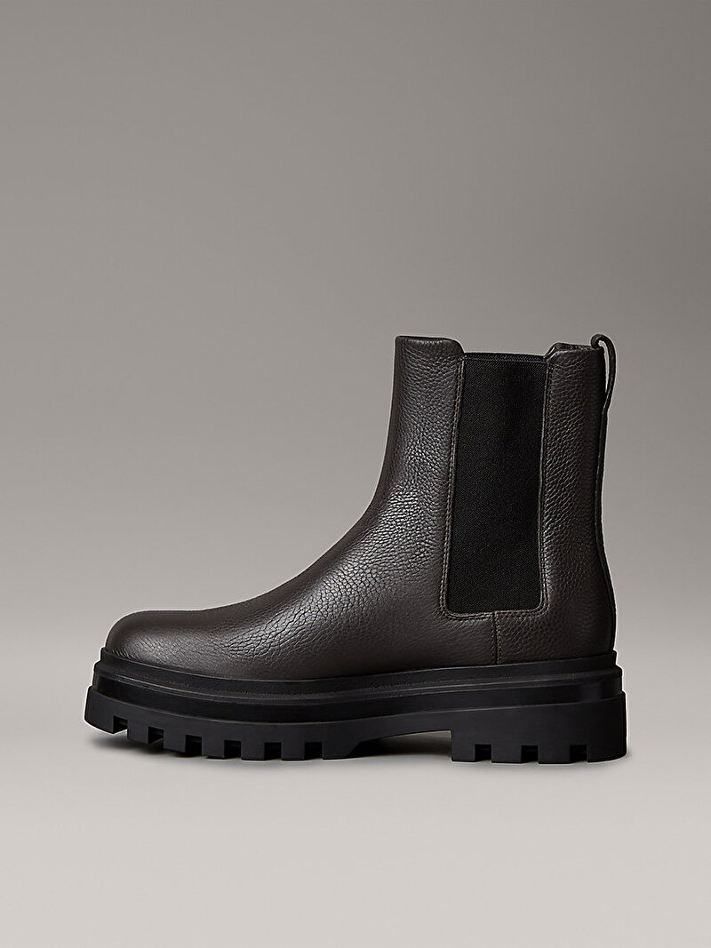 Calvin Klein Kahverengi Renkli Erkek Lugged Chelsea Bot