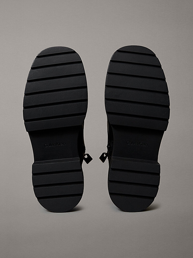 Calvin Klein Siyah Renkli Kadın Chunky Lace Up Zip Bot