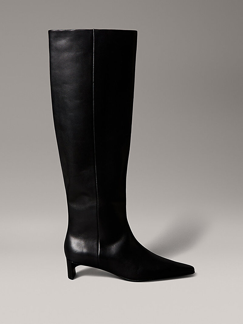 Calvin Klein Siyah Renkli Kadın Set Back Kitten Topuklu Çizme