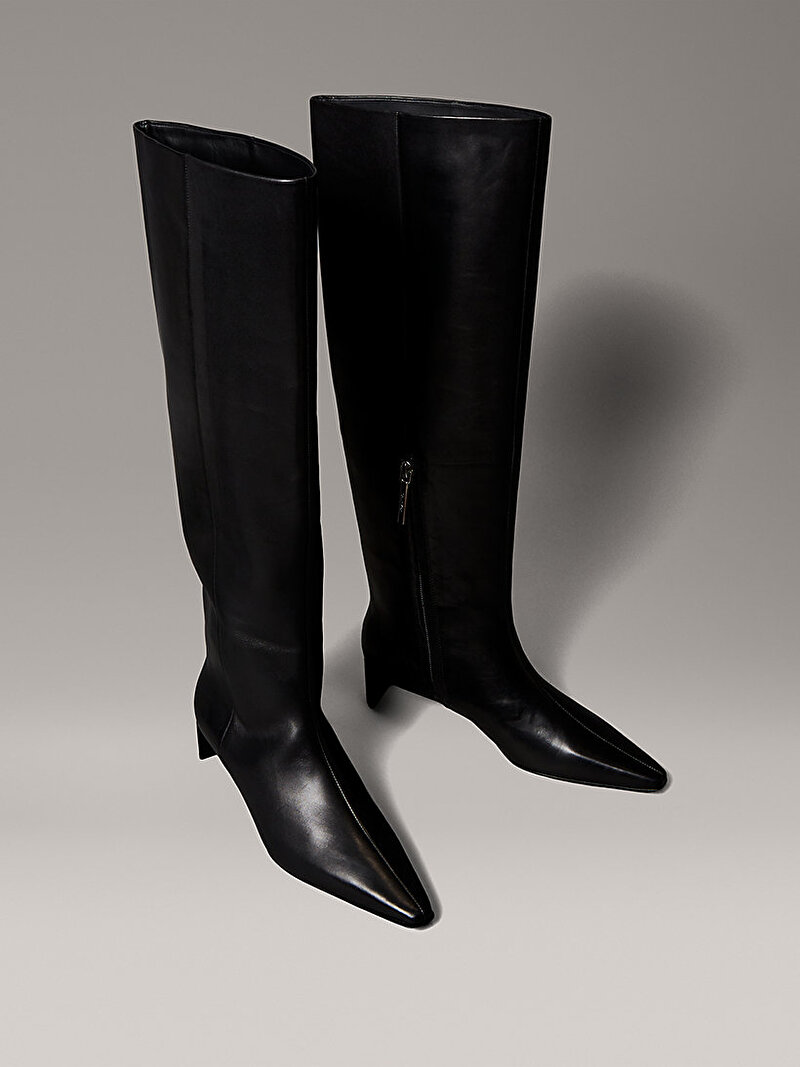 Calvin Klein Siyah Renkli Kadın Set Back Kitten Topuklu Çizme