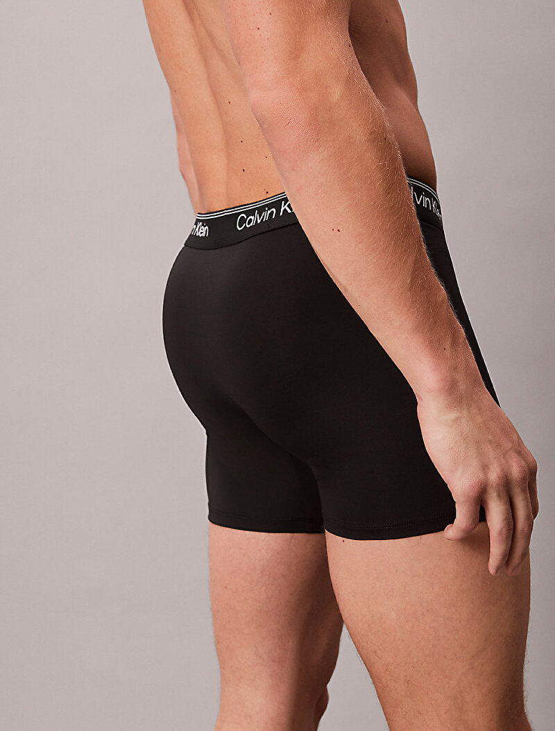 Calvin Klein Siyah Renkli Erkek 3'lü Paket Brief Boxer 