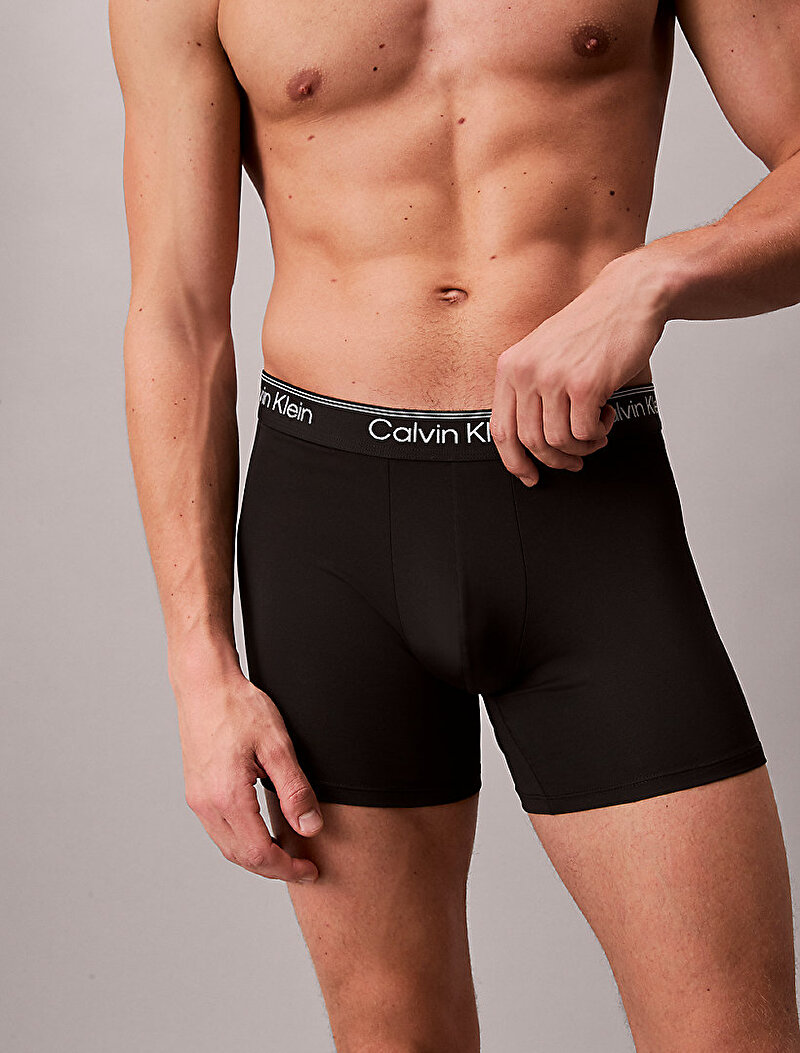 Calvin Klein Siyah Renkli Erkek 3'lü Paket Brief Boxer 