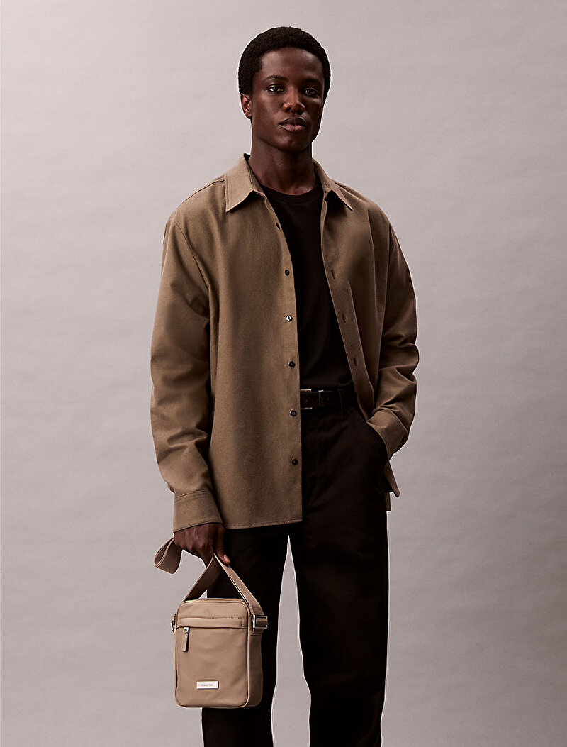 Calvin Klein Bej Renkli Erkek Sleek Reporter Çanta