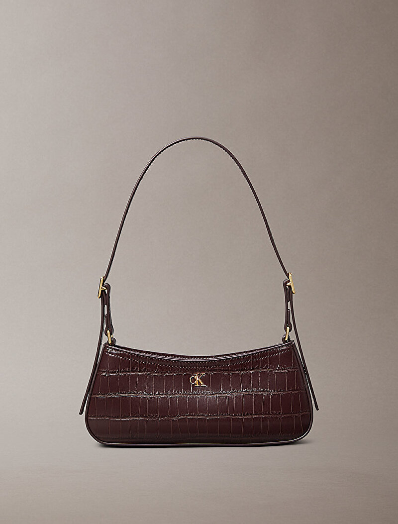 Calvin Klein Kırmızı Renkli Kadın CK Croc Small Omuz Çantası