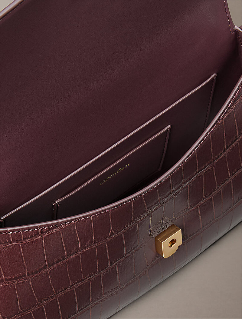 Calvin Klein Kırmızı Renkli Kadın CK Croc Çapraz Çanta