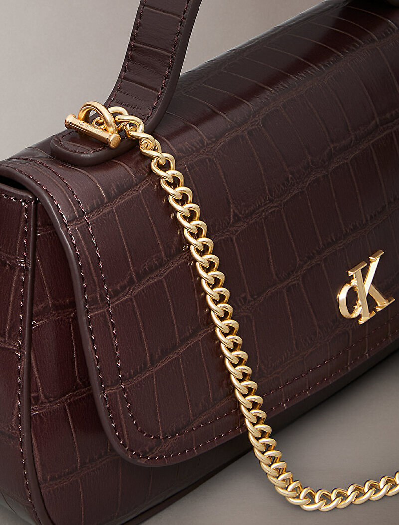 Calvin Klein Kırmızı Renkli Kadın CK Croc Çapraz Çanta