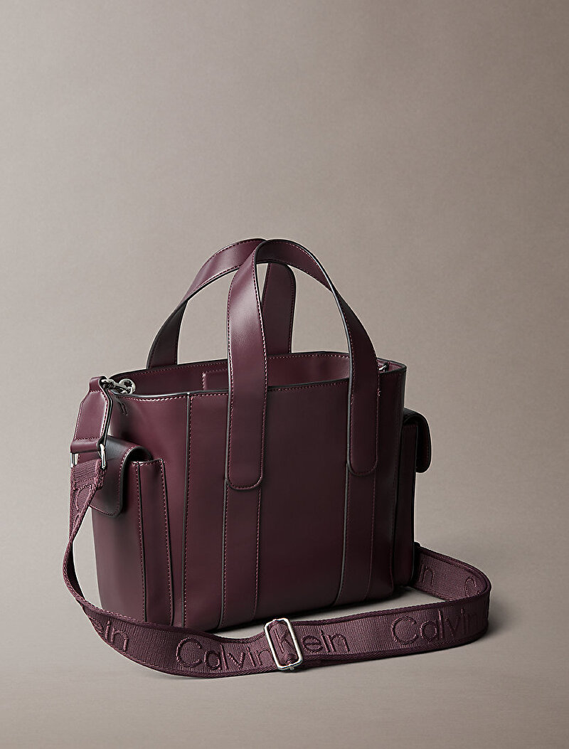 Calvin Klein Kırmızı Renkli Kadın Webbing Strap Tote Çanta