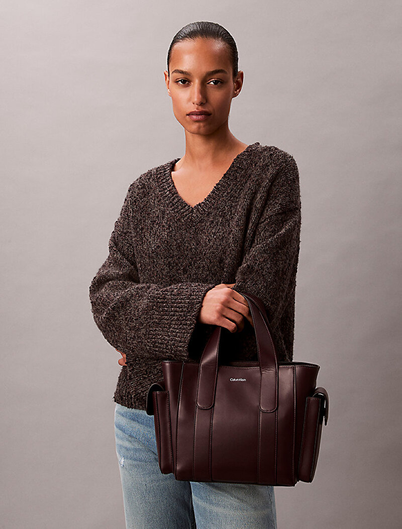 Calvin Klein Kırmızı Renkli Kadın Webbing Strap Tote Çanta