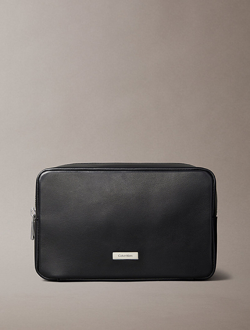 Erkek Plaque Emboss Washbag