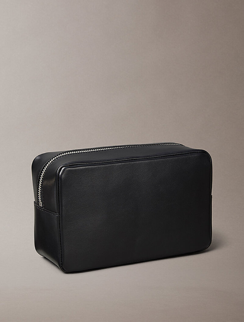 Calvin Klein Siyah Renkli Erkek Plaque Emboss Washbag