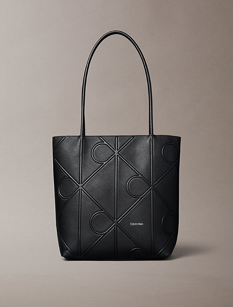 Kadın Emblem Embossed Tote Çanta
