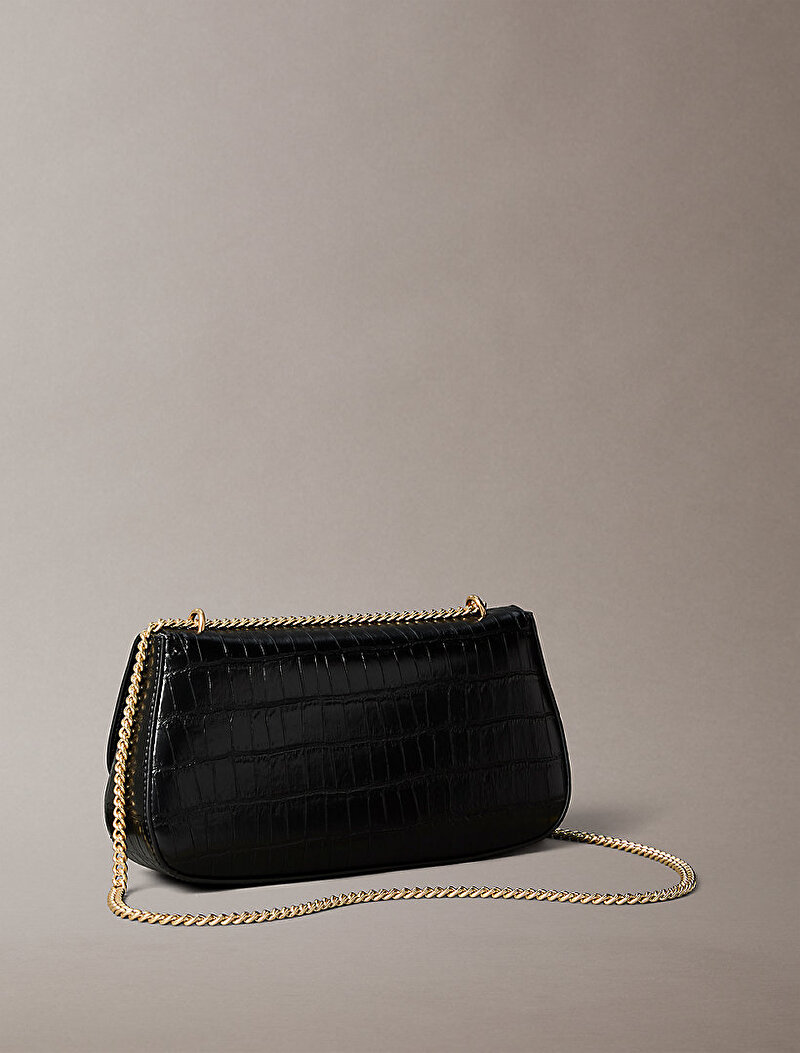 Calvin Klein Siyah Renkli Kadın CK Croc Chain Çapraz Çanta