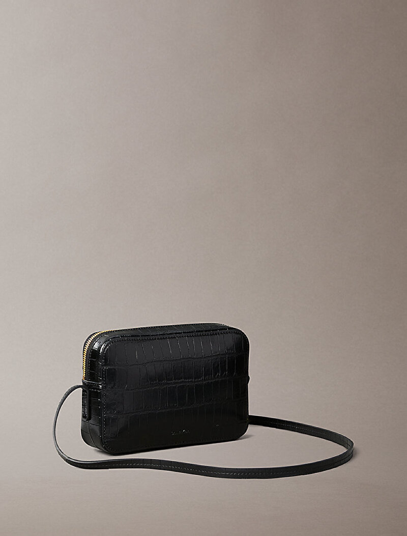 Calvin Klein Siyah Renkli Kadın CK Croc Camera Çanta