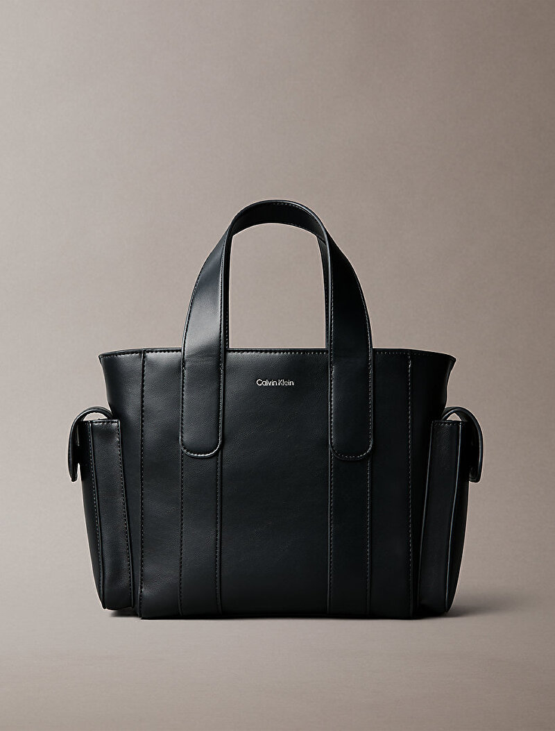 Calvin Klein Siyah Renkli Kadın Webbing Strap Tote Çanta