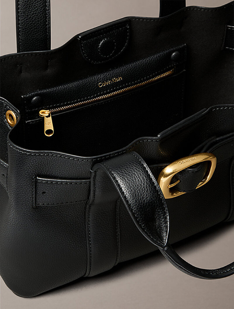 Calvin Klein Siyah Renkli Kadın Buckle Mini Tote Çanta