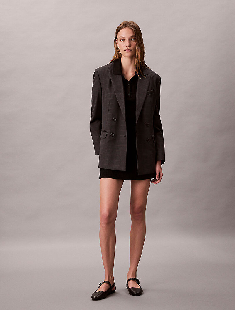 Calvin Klein Siyah Renkli Kadın Jacquard Elbise