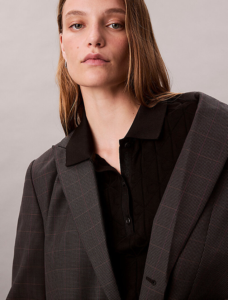 Calvin Klein Siyah Renkli Kadın Jacquard Elbise