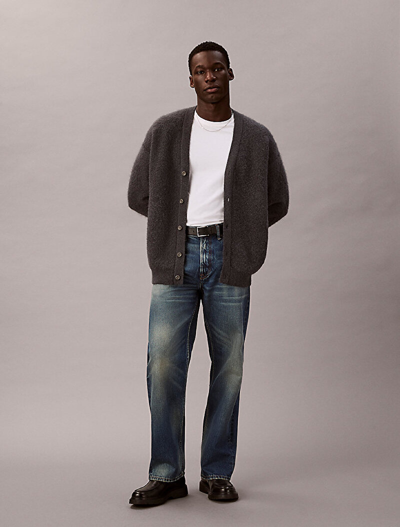 Calvin Klein Mavi Renkli Erkek 90s Straight Gold Jean Pantolon