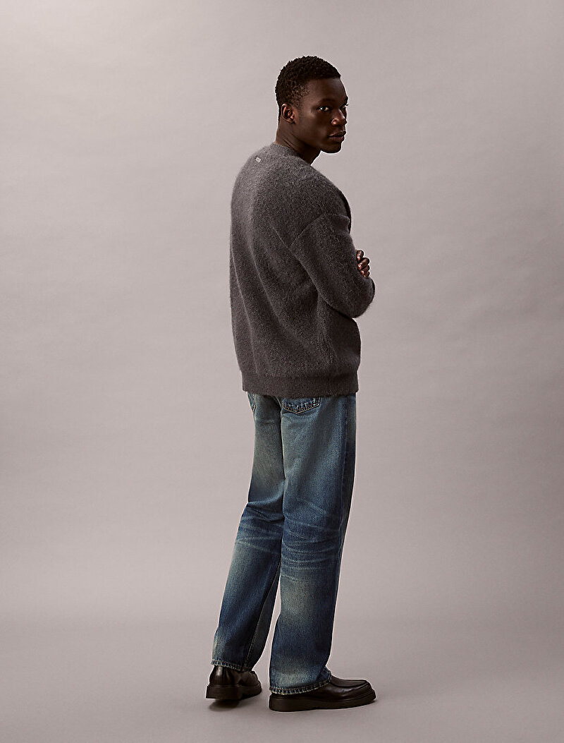 Calvin Klein Mavi Renkli Erkek 90s Straight Gold Jean Pantolon