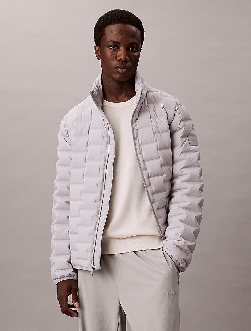 Calvin Klein Gri Renkli Erkek Pre-quilted Mont