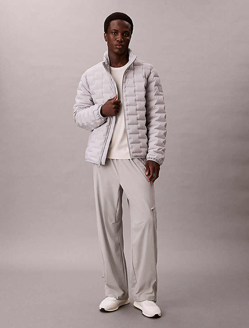 Calvin Klein Gri Renkli Erkek Pre-quilted Mont