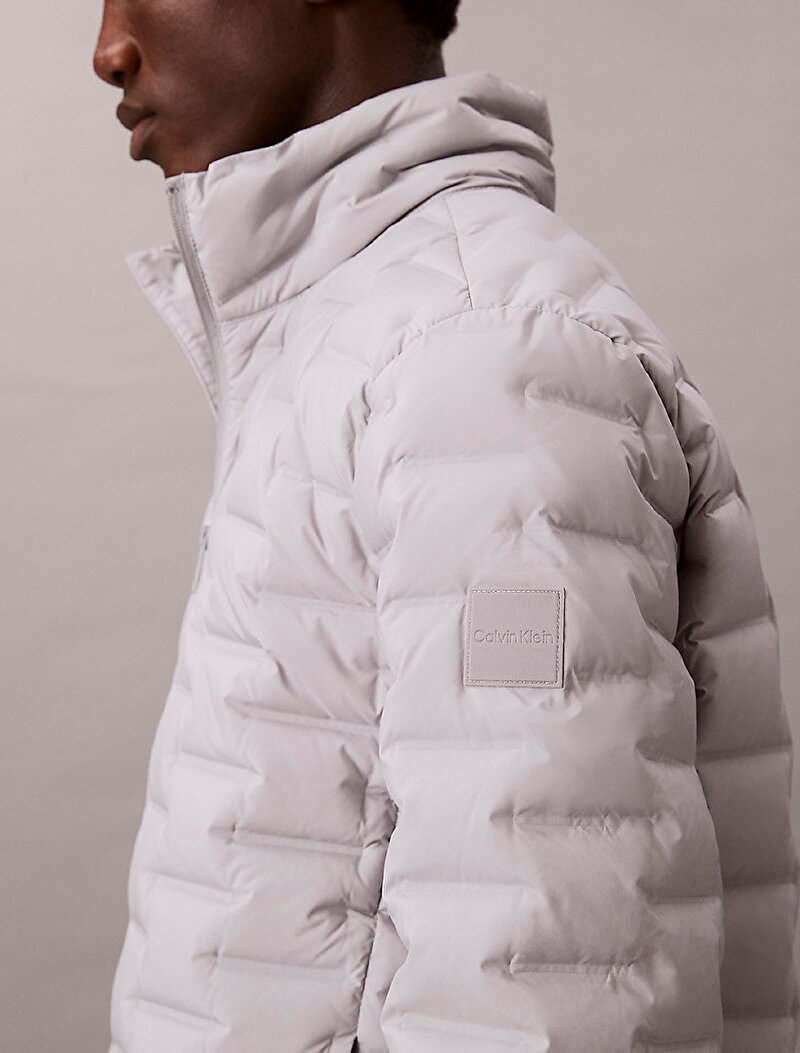 Calvin Klein Gri Renkli Erkek Pre-quilted Mont