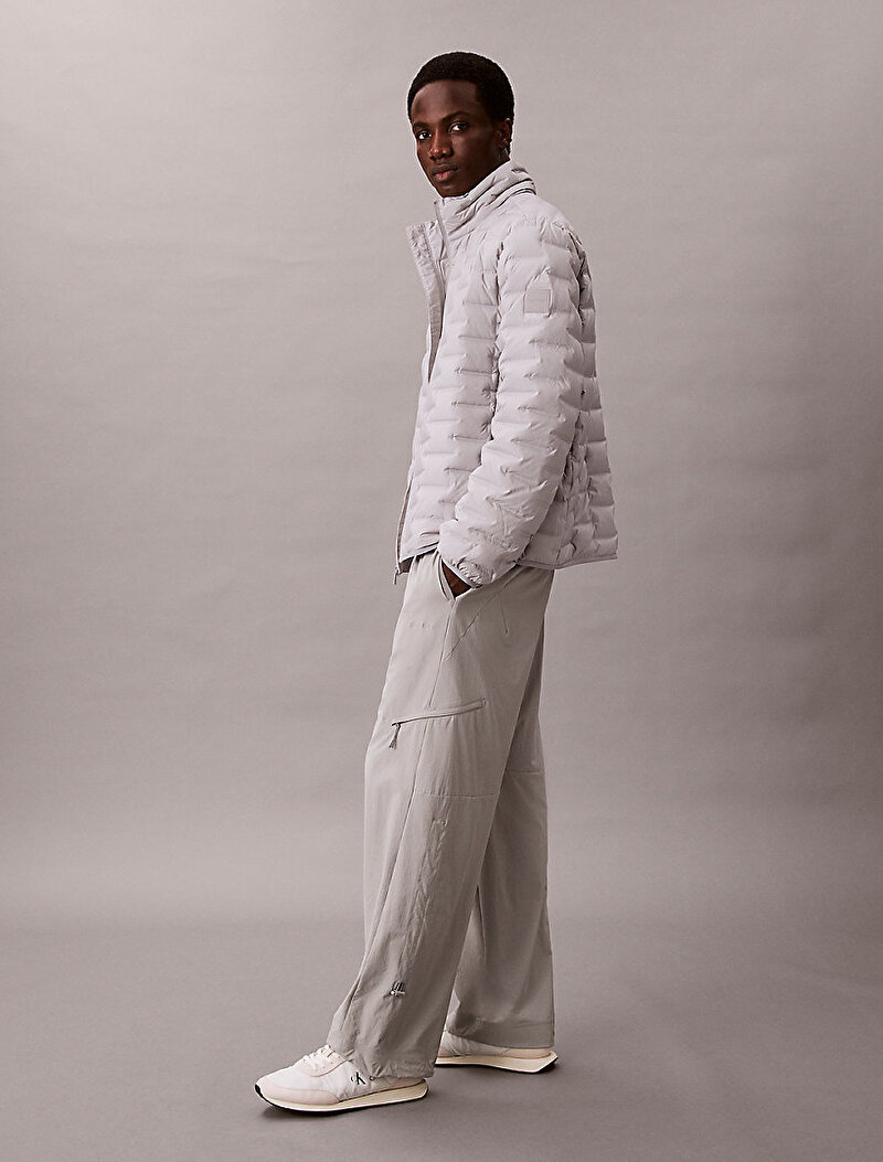 Calvin Klein Gri Renkli Erkek Pre-quilted Mont