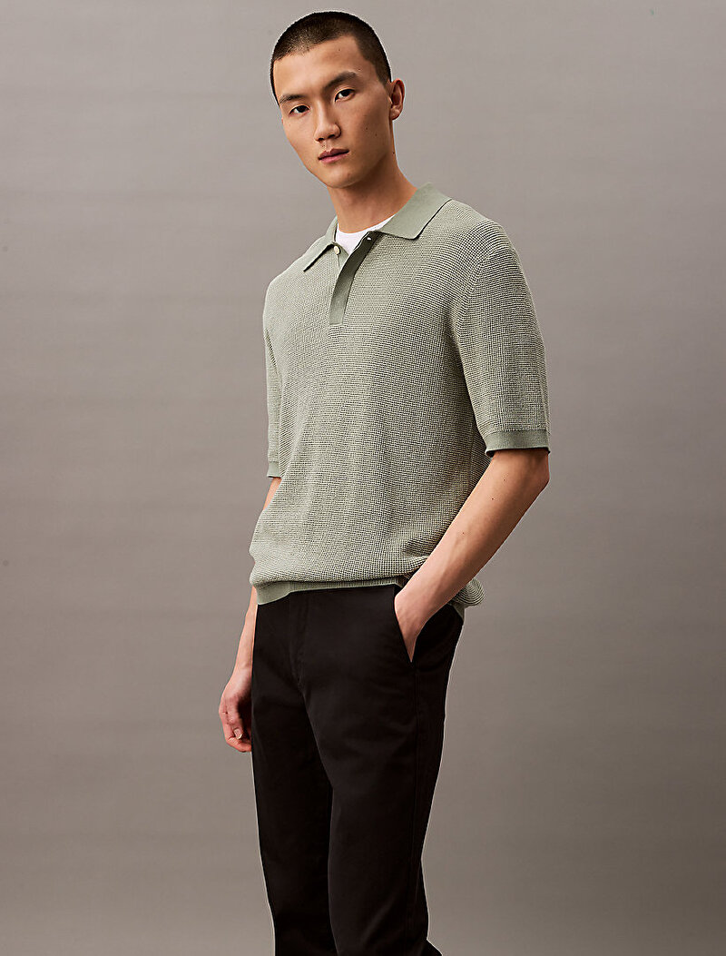 Calvin Klein Siyah Renkli Erkek Slim Cotton Stretch Pantolon