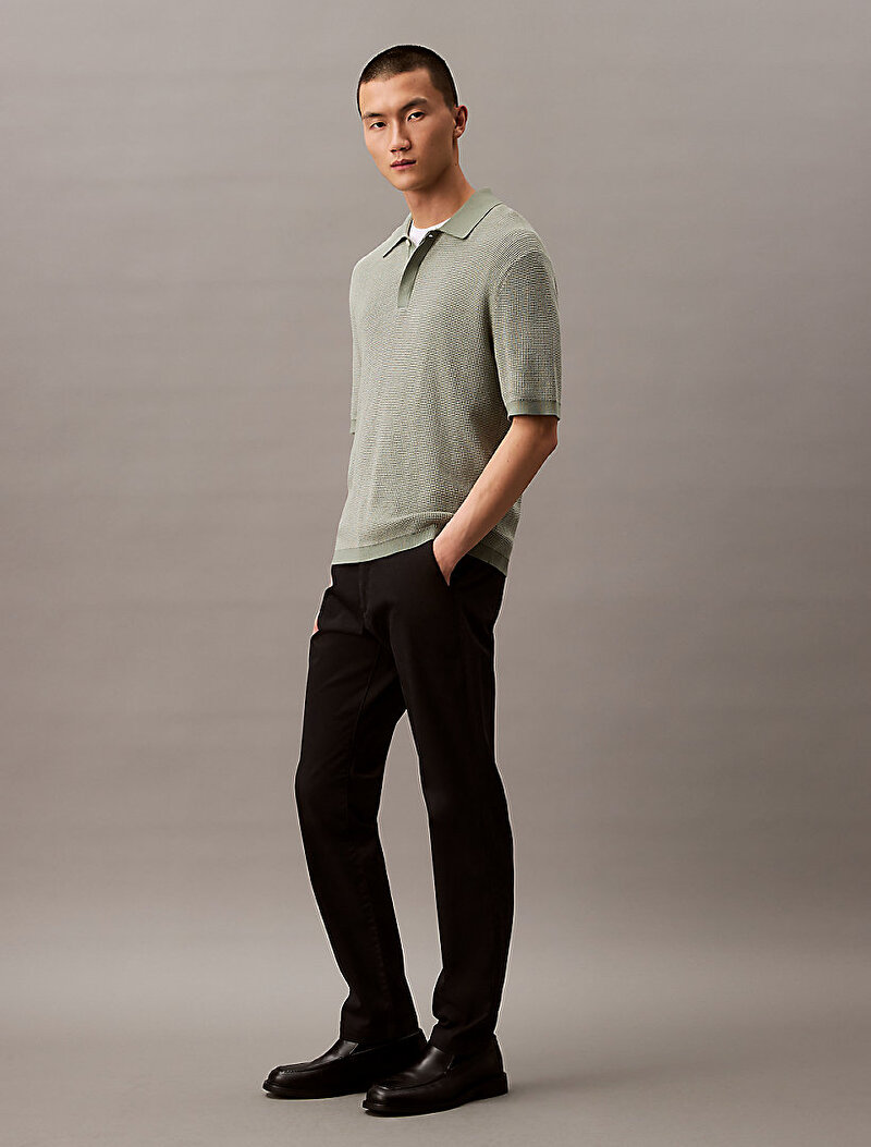 Calvin Klein Siyah Renkli Erkek Slim Cotton Stretch Pantolon