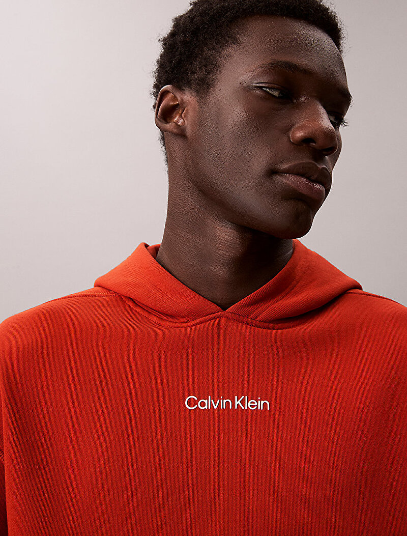 Calvin Klein Turuncu Renkli Erkek Lifestyle Pullover Sweatshirt