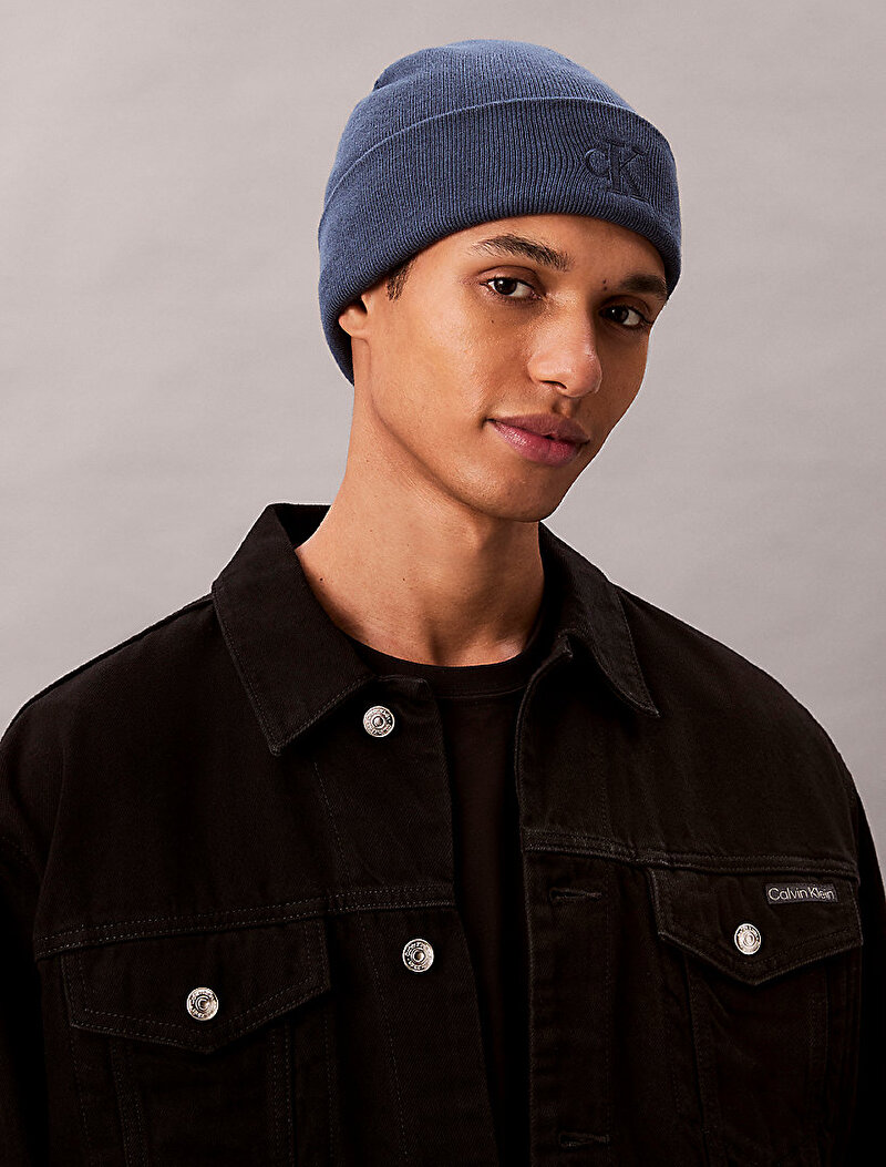 Calvin Klein Lacivert Renkli Erkek CK Fine Rib Bere