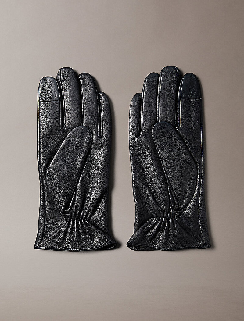 Calvin Klein Siyah Renkli Erkek Classic Pebble Eldiven