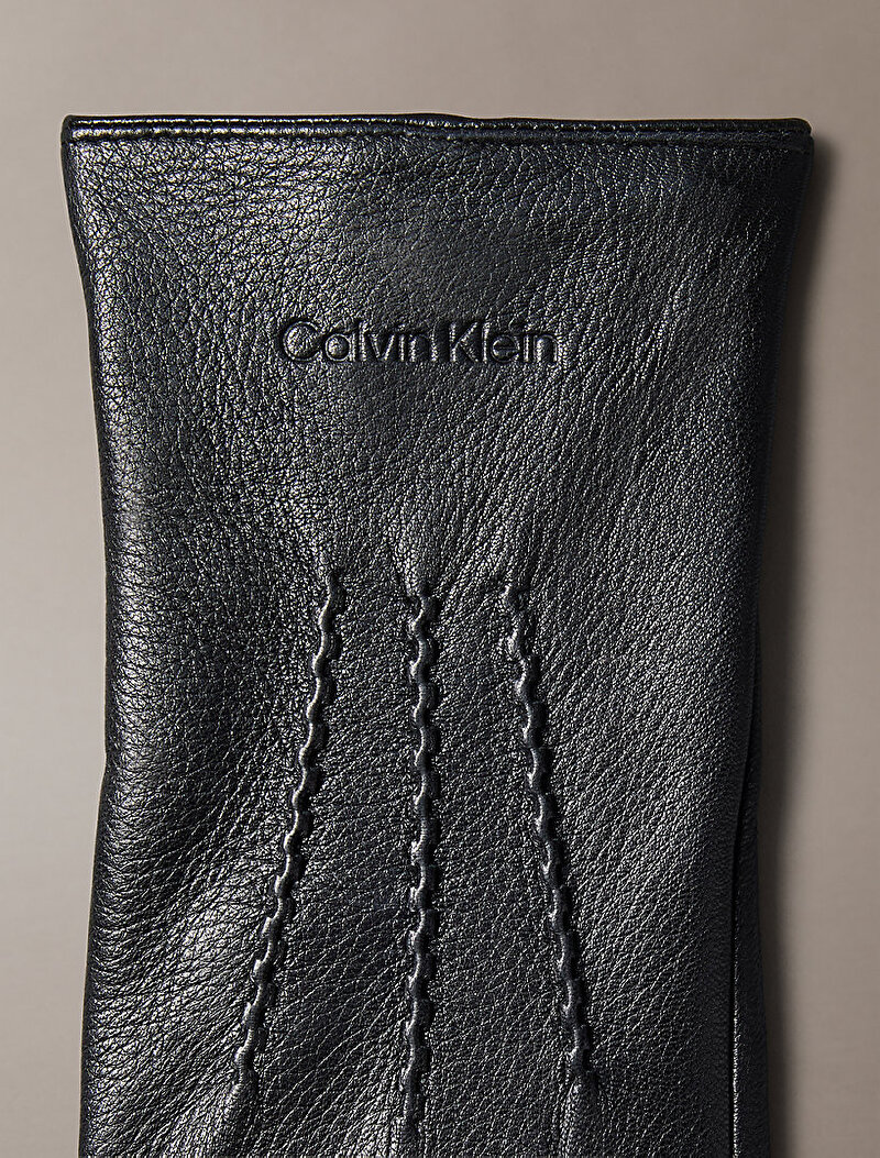 Calvin Klein Siyah Renkli Erkek Classic Pebble Eldiven