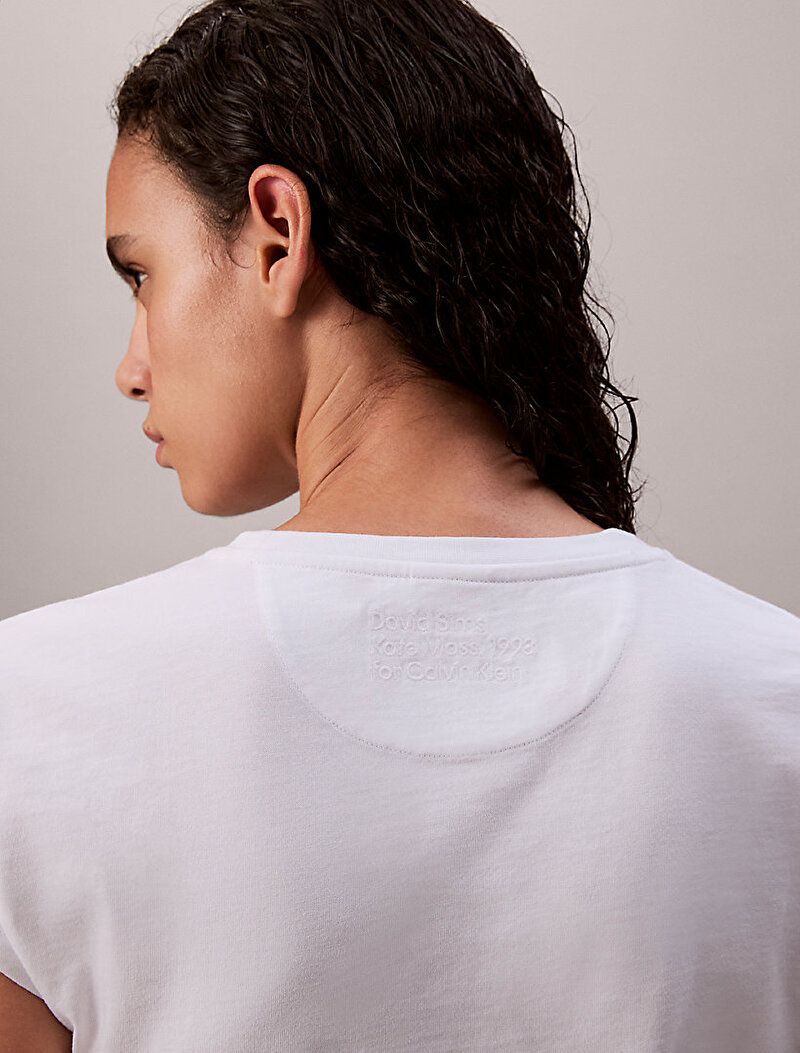 Calvin Klein Beyaz Renkli Kadın Classic Kate Baby T-shirt