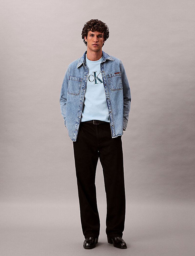 Calvin Klein Mavi Renkli Erkek Hero Monologo T-shirt