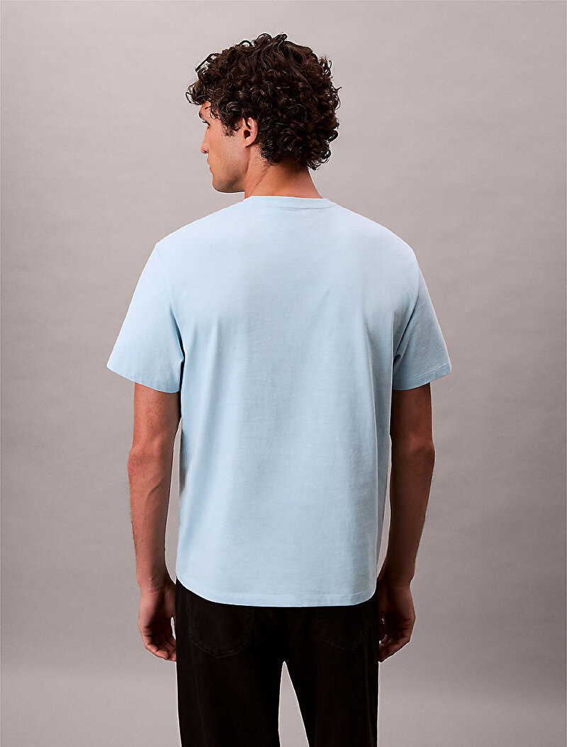 Calvin Klein Mavi Renkli Erkek Hero Monologo T-shirt