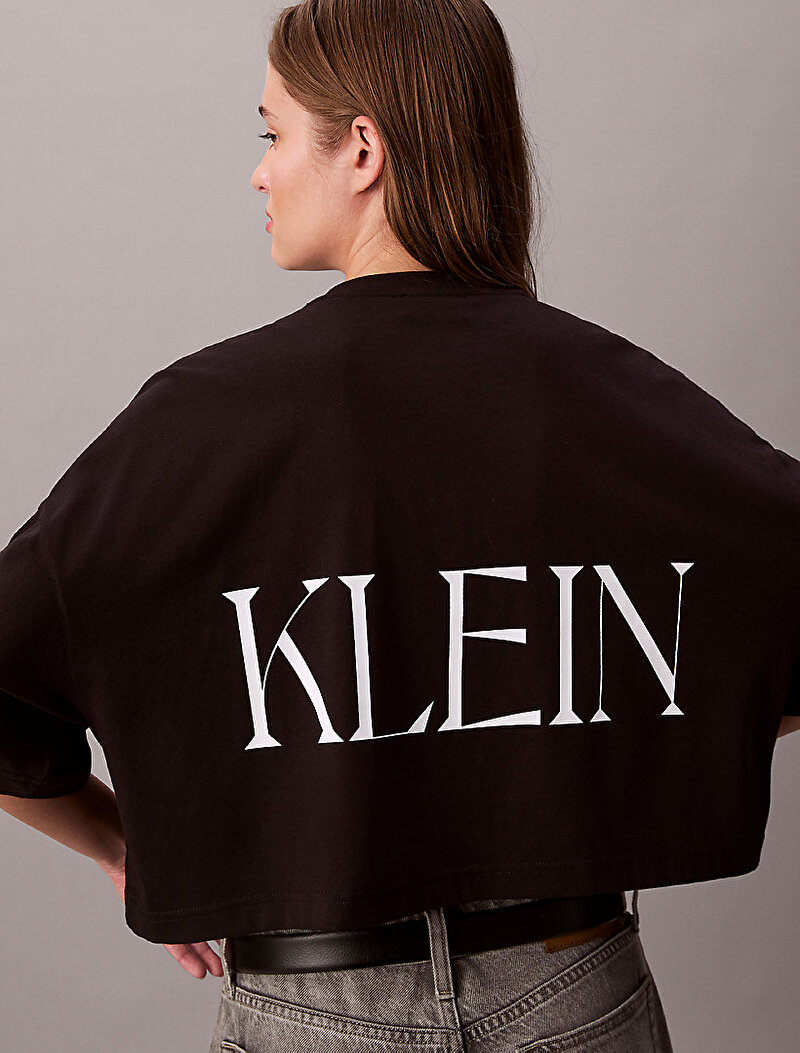 Calvin Klein Siyah Renkli Kadın Calvin Klein Crop T-shirt