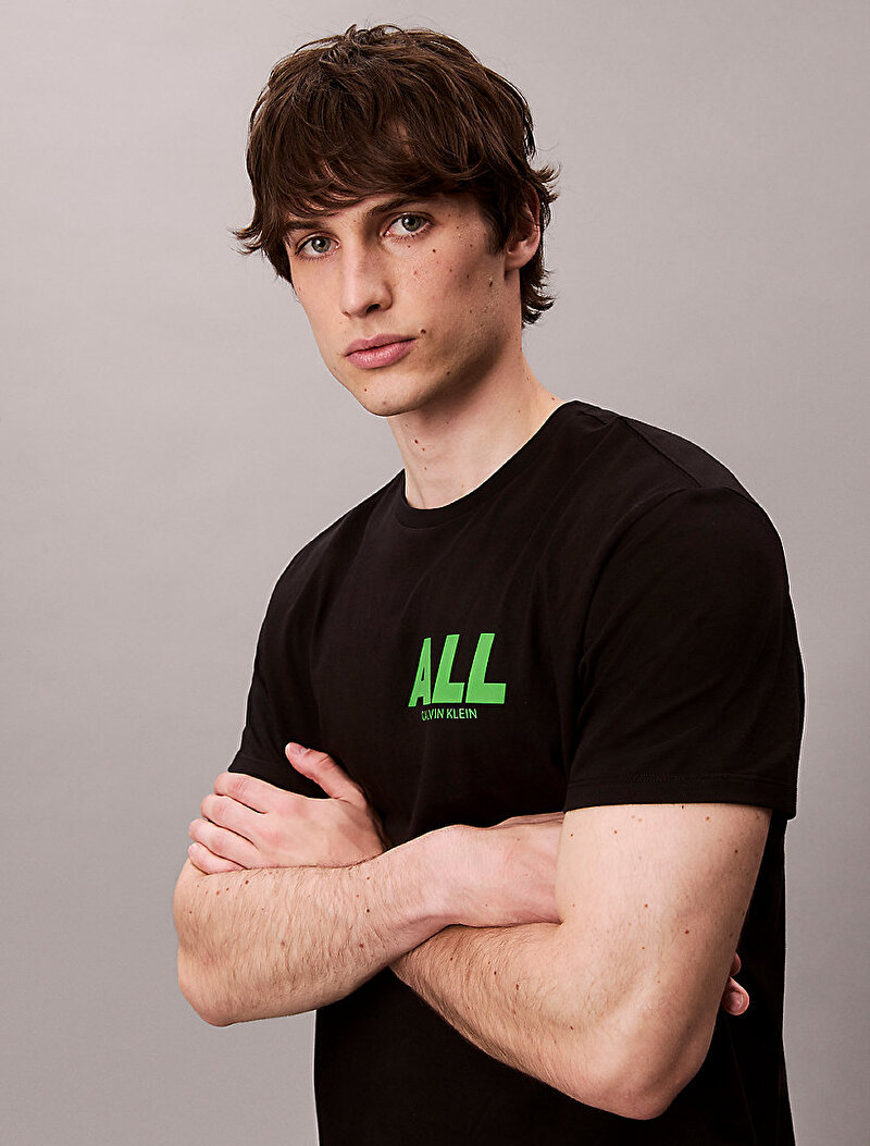 Calvin Klein Siyah Renkli Erkek 20s All Graphic T-shirt