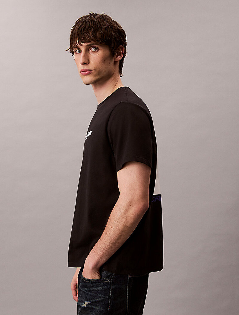 Calvin Klein Siyah Renkli Erkek 20s Stack T-shirt