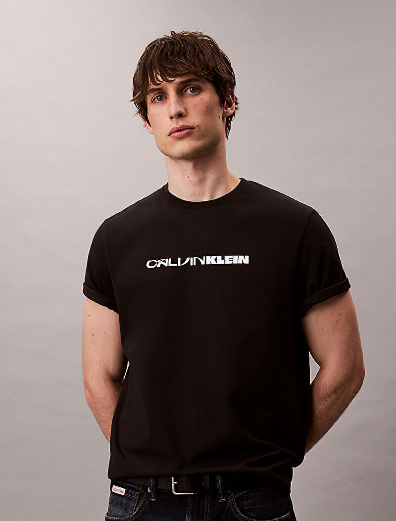 Calvin Klein Siyah Renkli Erkek 20s Stack T-shirt