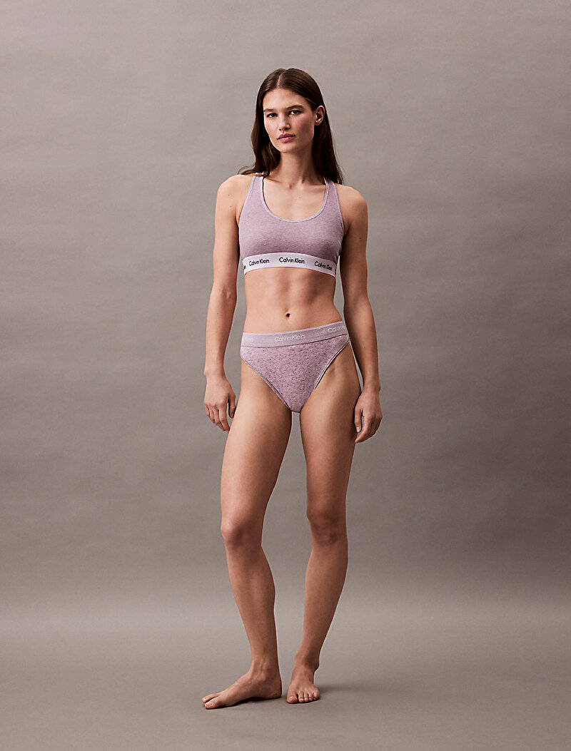 Calvin Klein Pembe Renkli Kadın High Leg Tanga