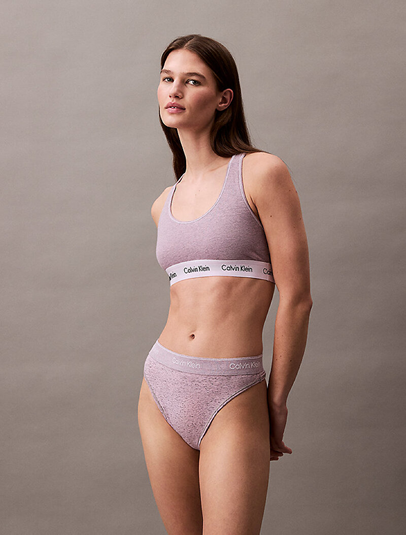 Calvin Klein Pembe Renkli Kadın High Leg Tanga